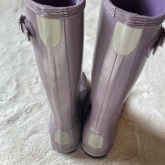 Hunter Glossy Plum Rain Boot 5 - Picture 5 of 11